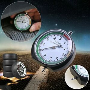 Practical Stainless Steel Tire Tyre Pressure Tread Depth Gauge Indicator Black