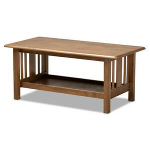 BAXTON STUDIO 162-10336 Rylie Walnut Brown Finished Rectangular Wood Coffee