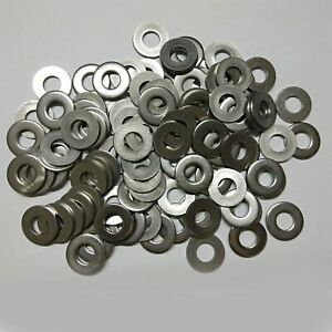Steel Flat Washers 1/4 inches SAE Flat Washers, 304 (8-18) , 100-Pack