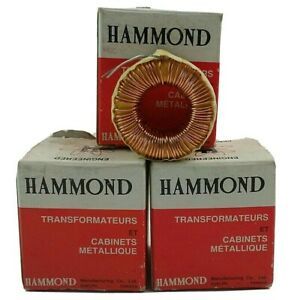 Lot of 3 Hammond Mfg 1540M17 High Current Emi/Rfi Toroid Inductor NOS