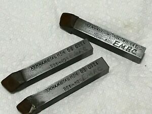3 Kennametal carbide tipped tool bits 1/2&#034; x 1/2&#034; x 3 1/2&#034;