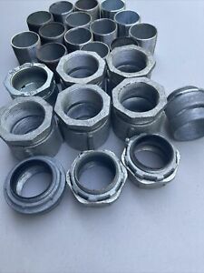 lot of 24. 2”  3 piece conduit erickson coupling, myers hub, threaded Nipples