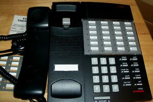 FUJITSU 24BTN (24) BUTTON ENHANCED KEY BLACK TELEPHONE, P/N F9013-00 VODAVI COMM