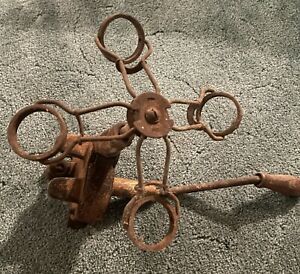 Vintage Cast Iron Hand Crank Centrifuge MT2 with Wooden Handle
