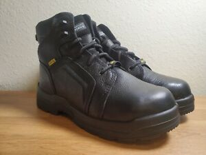 ROCKPORT Works MT75 RK465 Safety Toe Wm. 8.5M Goth Punk Biker Punk Blk. Leather