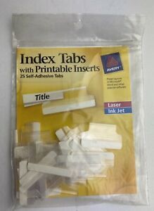 Avery® Insertable Index Tabs with Printable Inserts, One, Clear T 072782162214