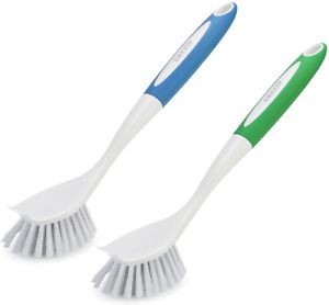 Amazer Kitchen Scrub Brush Sink Bathroom Brushes with Scraper Tip Comfortable