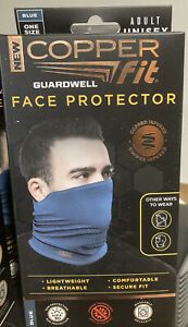Copper Fit Guardwell Face Protector Mask Gaiter Adult Blue Brand New