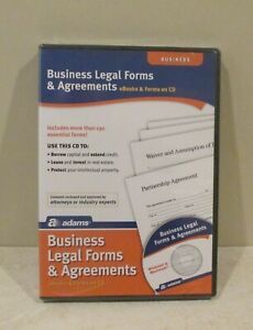 Adams Business Legal Forms &amp; Agreements on CD - New
