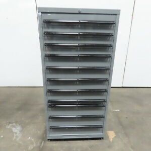 Lista 11 Drawer Industrial Parts Tool Storage Shop Cabinet 28-1/4&#034;x28&#034;x59-1/2&#034;