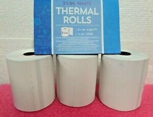 Thermal Receipt Paper Cash Register POS Roll Tape 3 1/8&#034; X 220&#039; (3 Rolls) White