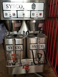 P400E Commercial Sysco American Metal twin Coffee Maker Free Backflow Preventer