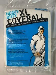Trimaco 09961/6 White Heavy Duty Polyolefin Coverall with Hood X-Large FAST SHIP