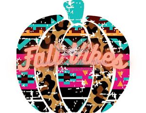 Sublimation Print Design Fall Vibes Pumpkin Ready to Press Heat Transfer