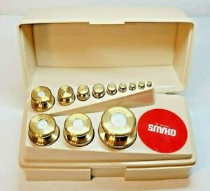 Ohaus 12 Pieces Sto-A-Weigh Solid Brass Metric Scale  from 1 g to 500 g