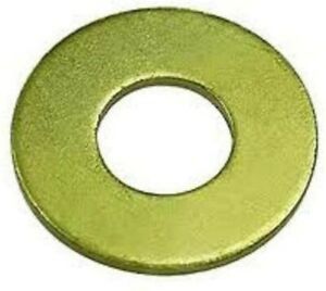 (100) 1&#034; USS FLATWASHER HARDENED GRADE 8 ZINC YELLOW