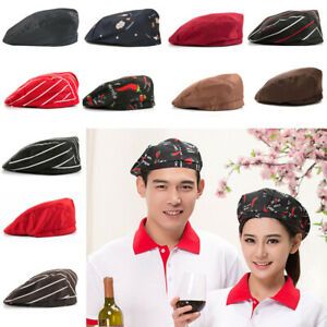 Fashion Men Women Chef Hat Kitchen Food Service Restaurant Cooking Beret Hat Cap