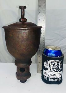 RARE Early Style REID Cast Iron Pot Oiler Oilfield Hit Miss Engine Old  Antique
