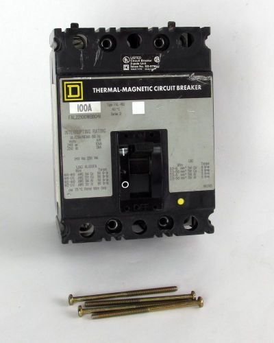 Square D FAL22100WB8041 Thermal-Magnetic Circuit Breaker - 100A, 2-Pole