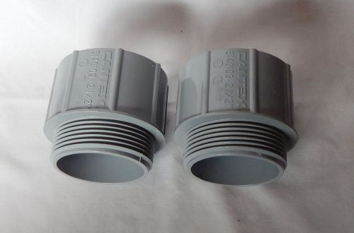 Cantex 2 1/2&#034; pvc terminal adapter conduit fittings-electrical gray conduit-2 ea for sale