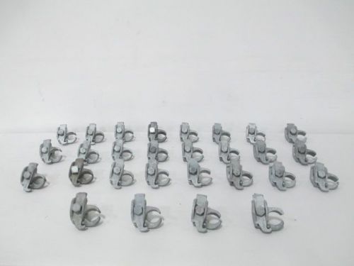 LOT 28 NEW ASSORTED 80A 80B 1IN IRON PARALLEL CONDUIT CLAMPS D239203