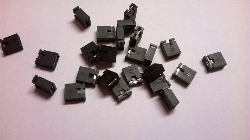 Mc224a    lot of  200+ pcs  snt-100-bk-g   2pos open top shunt 2.54mm  gold for sale