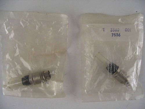 2 Amphenol 5 Pin Circular Male DIN Straight Plug Cable Mount T-3360-001