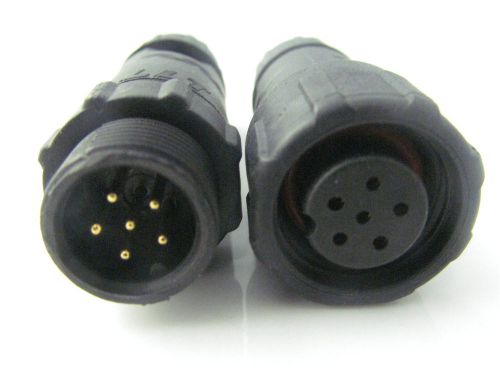1set IP68 6 Pin Waterproof Plug Male and Female Connector socket