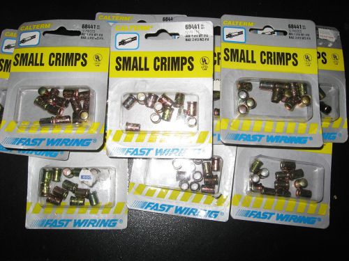 Lot of 10 packs of 12 calterm 68441 small crimps uninsulated ground common - nos for sale
