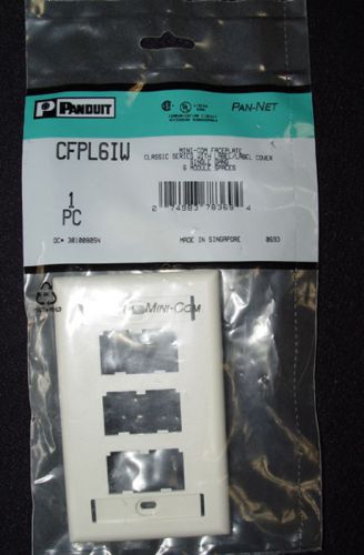 LOT - 10 NEW Panduit CFPL6IW Mini-Com Faceplate Label Cover Single Gang 6 Module