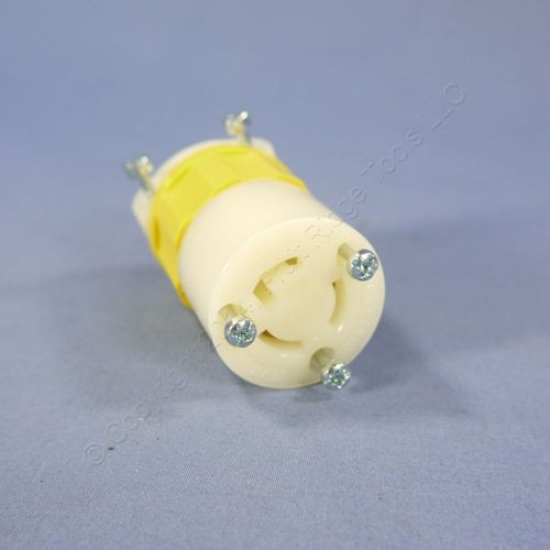 Leviton Yellow Twist Locking Connector Plug NEMA L5-15R 15A 125V 4729-CY Boxed