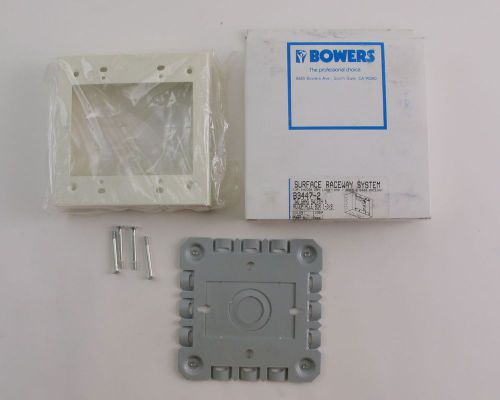 Bowers B3447-2 Surface Raceway System Two Gang Switch &amp; Receptacle Box 1-3/8&#034;