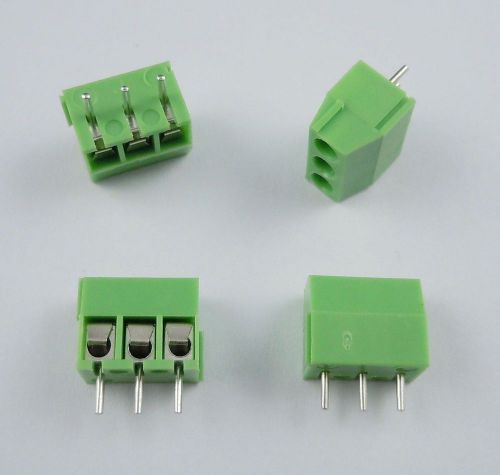 20 pcs 3.5mm pitch 3 pin 3 way straight pin pcb screw terminal block connector for sale