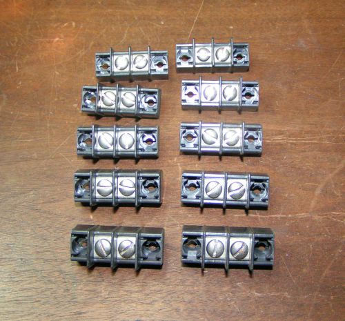(LOT of 10) 2 Position Terminal Block with 0.40&#034; Lug spacing