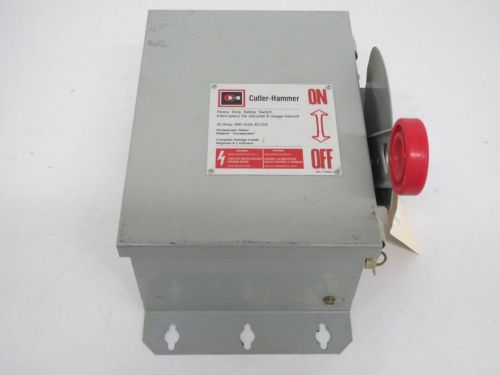Cutler hammer 12hd361nf non-fusible 30a 600v 3p disconnect switch b302663 for sale
