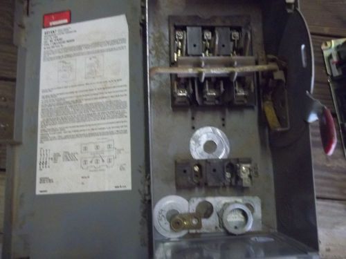Westinghouse Heavy Duty Safety Switch D-0182745 600 VAC 60 Amp 30HP