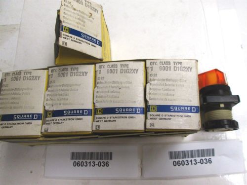 Lot of 5 square d 9001-d1g2xy 22 mm amber 2 pos selector switch operator nib for sale