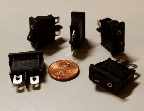 50pcs AC 6A/250V 10A/125V On-Off SPST Snap-in Mini Narrow Rocker Switch 2 Pin