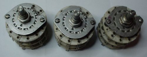 Oak rotary switches gib 46656 lot of 3 nos 6p4t -  3 hd ceramic wafers #1 for sale