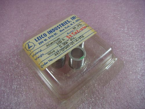 Leico 99.9% Purity Al. Aluminium Fine Welding Wire 0.006&#039;&#039; 300ft 4x75 per spool