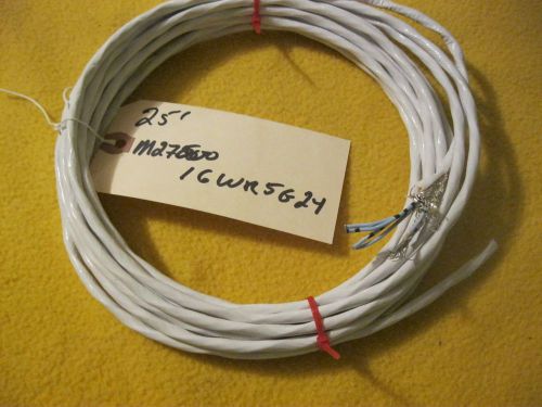 25 feet -16 awg / 5 wire / silver shielded teflon twisted for sale