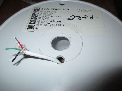 24 awg. SPC wire 4 Conductor with SP shielded White 28ft.