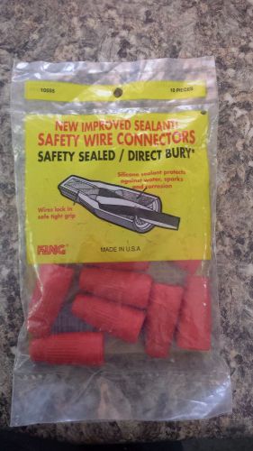 King 5 red 10555 safety wire connectors - bag of 10 - new for sale