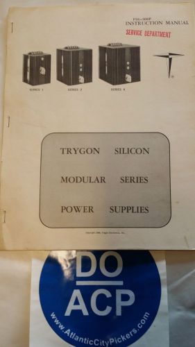 Trygon ps6-500f series 1 2 4 power supplies instruction manual  r3-s45 for sale