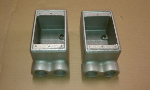 Lot of 2 COOPER FDD2 3/4&#034; Cast Single Gang Device Box CONDULET