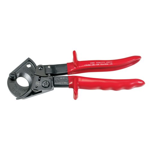 Klein Tools 63060 10-Inch Ratcheting Cable Cutter, Red