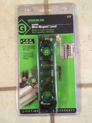 Greenlee Mini-Magnet Bubble Level Brand New in Package!