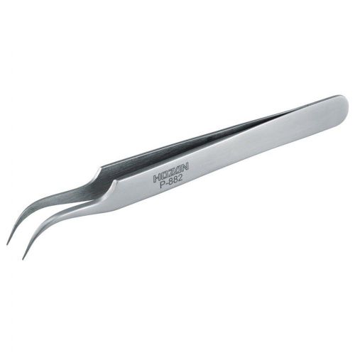 Hozan tool industrial standard stainless curved tweezers p-882 brand new for sale