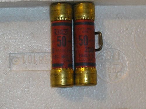 (LOT OF 2)Eagle 50A 250v one time fuse