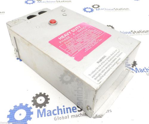 PHASE-A-MATIC 1/3 TO 3/4 STATIC PHASE CONVERTER -  MODEL PAM-100HD